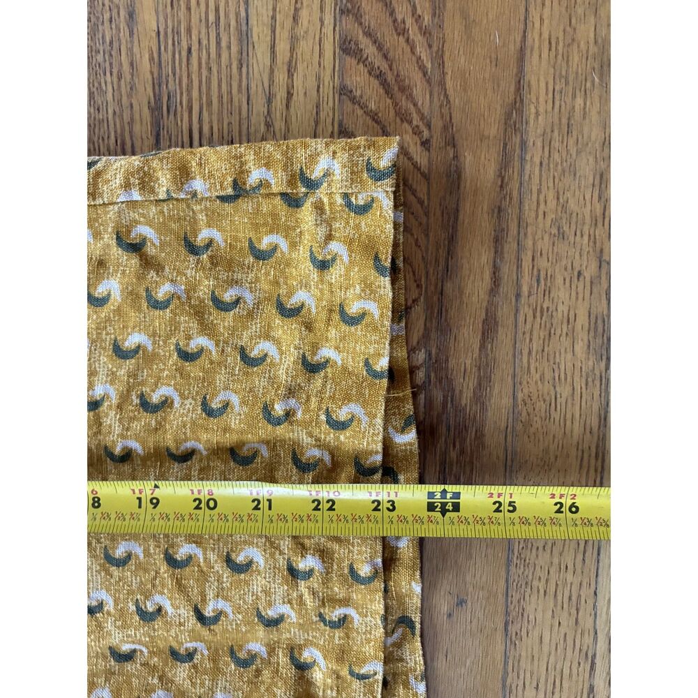 VETTA Yellow Pattern Button Up Short Sleeve Shirt Top Women's Size Small - Picture 7 of 9